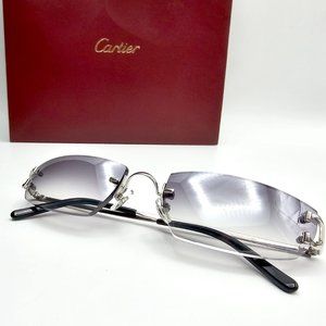 Authentic Cartier C-Decor Silver Sunglasses